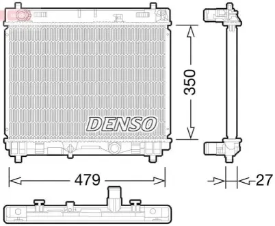 Радіатор двигуна TOYOTA URBAN CRUISER 1.4D 01.09-04.14 Denso DRM50058
