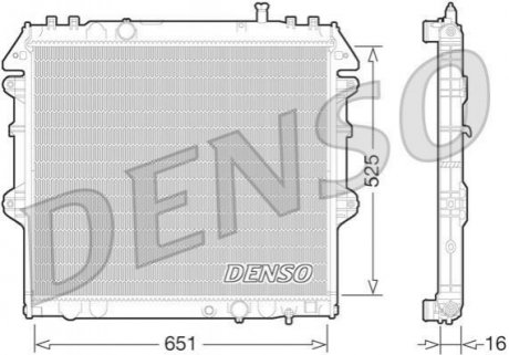 Радіатор, охолодження двигуна DENSO DRM50069 (фото 1)