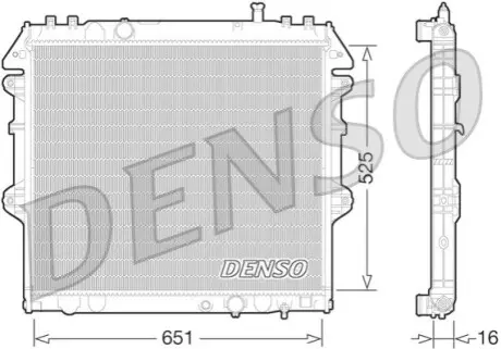 Радіатор, система охолодження двигуна Denso DRM50069