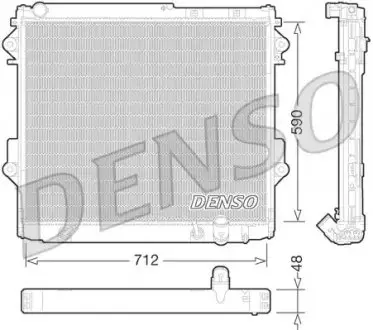 Радіатор, система охолодження двигуна Denso DRM50075