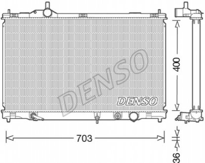 Радиатор - (1640050350) DENSO DRM50095