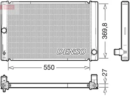 Радіатор, система охолодження двигуна Denso DRM50123