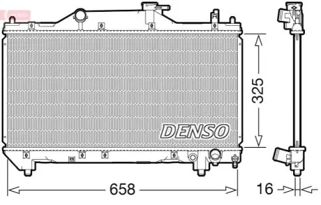 Радіатор, система охолодження двигуна Denso DRM50131