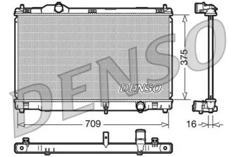 Радиатор, охлаждение двигателя Denso DRM51001