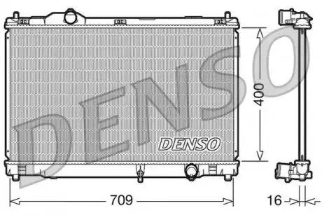 Радиатор, охлаждение двигателя Denso DRM51008
