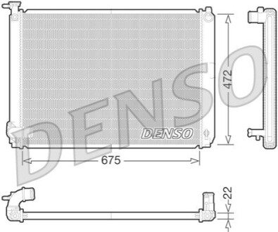 Радіатор, охолодження двигуна DENSO DRM51010 (фото 1)