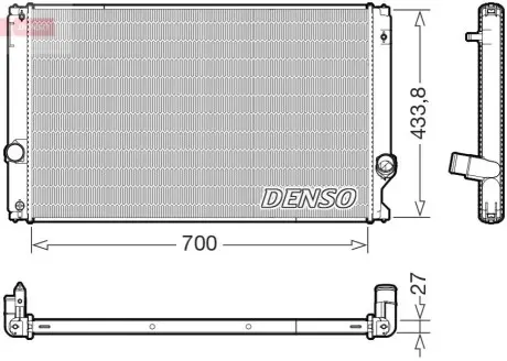 Радіатор, система охолодження двигуна Denso DRM51019 Купити в Україні