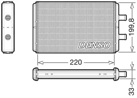 Радіатор пічки IVECO DAILY III 2.3D/3.0D 09.02-07.07 Denso DRR12016