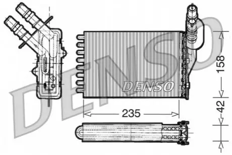 Радіатор пічки RENAULT CLIO II, ESPACE IV, KANGOO EXPRESS, THALIA I 1.0-3.5 08.97 Denso DRR23001