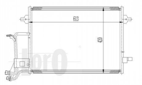 Радиатор кондиционера A6/Octavia 1.8 I 01- DEPO 003-016-0009 (фото 1)