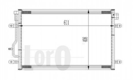 Радіатор кондиціонера A4/A6 Allroad 1.6-4.2 00-09 - 003-016-0012 (8E0260401D, 8E0260403D) DEPO 0030160012 (фото 1)