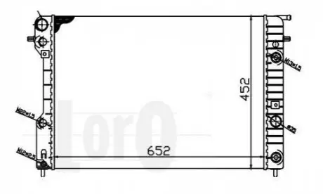 Радіатор охолодження двигуна OMEGA B 2.0i 94- DEPO 037-017-0031 Купити в Україні