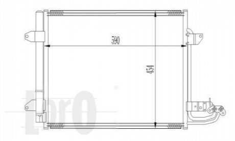 Радіатор кондиціонера Caddy 04-/Touran 03- DEPO 053-016-0017 (фото 1)