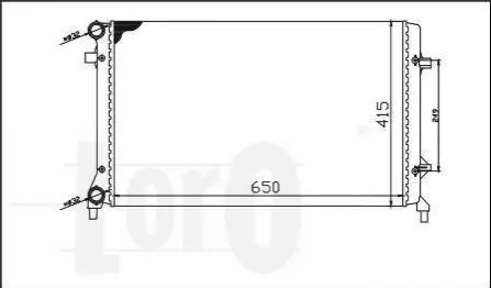 Радіатор води Caddy III 2.0SDI/1.4i/1.6i /Golf/Octavia (+/- AC) (650x398x26) DEPO 0530170018 Купити в Україні