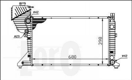 Радіатор охолодження двигуна Sprinter ОМ611-612 00-06 DEPO 0540170007 (фото 1)