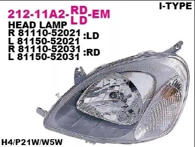 Фара передняя DEPO 212-11A2L-LD-EM