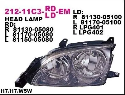 Фара передняя DEPO 212-11C3L-LD-EM