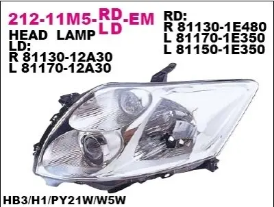 Фара головна, правая DEPO 21211M5LLDEM Купити в Україні