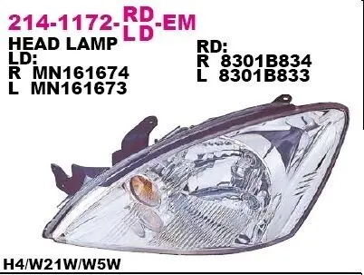 Основна фара DEPO 214-1172L-LD-EM