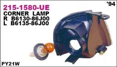 Лампа сигналу повороту переднього Лів (прозорий) NISSAN PRIMERA P10 06.90-06.96 DEPO 215-1580L-UE