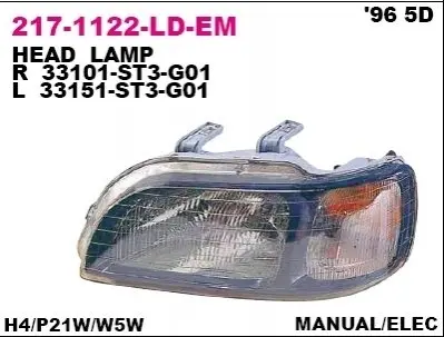 Фара передняя DEPO 217-1122R-LD-EM