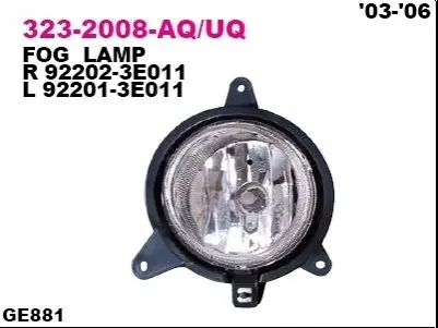 Протитуманна фара передн Прав (H8) KIA SORENTO I JC 08.02-12.11 DEPO 3232008RUQ