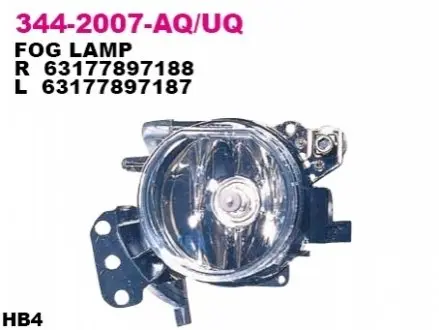Протитуманна фара передн Лів (HB4) BMW 5 E60, E61 02.07-12.10 DEPO 3442007LUQ