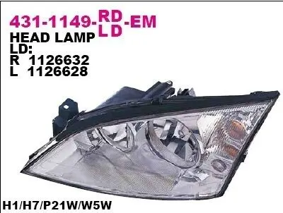 Фара передняя DEPO 431-1149R-LD-EM