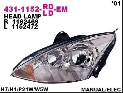 Фара передняя DEPO 431-1152R-LD-EM