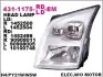 Фара Лів (H4, електричн, з мотором, колір відбивача: хром) FORD TRANSIT V FL 04.06-08.13 DEPO (4311175LLDEM) зображення 1
