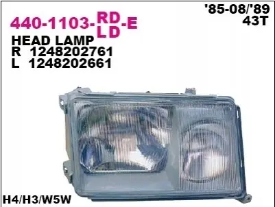 Фара передняя DEPO 440-1103R-LD-E