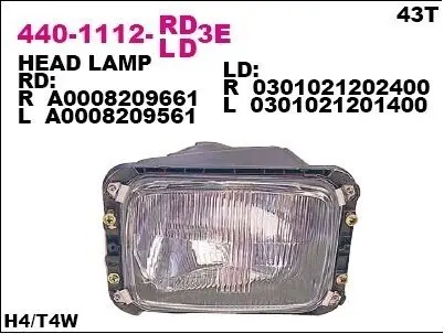 Фара передняя DEPO 4401112RLD3E