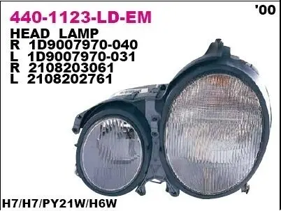 Фара передняя DEPO 440-1123L-LD-EM
