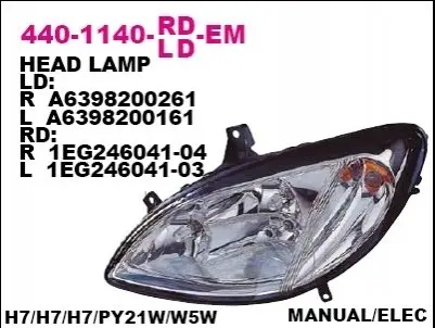 Фара ліва DEPO 4401140LLDEM Купити в Україні