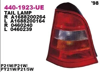 Фонарь задний DEPO 440-1923L-UE