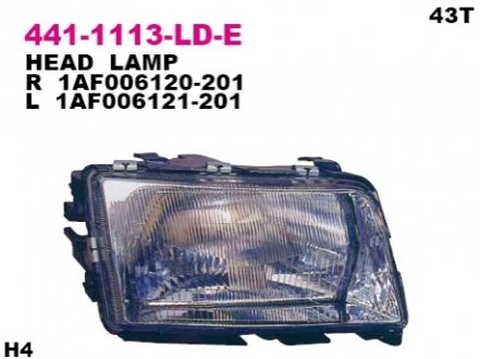 Фара передня DEPO 441-1113L-LD-E