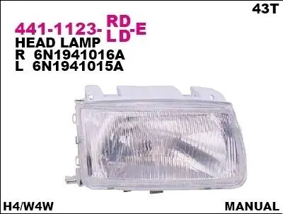 Фара передняя DEPO 441-1123R-LD-E