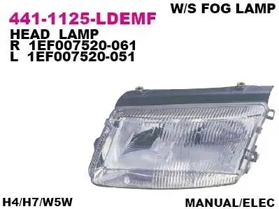 Фара передняя DEPO 441-1125L-LDEMF