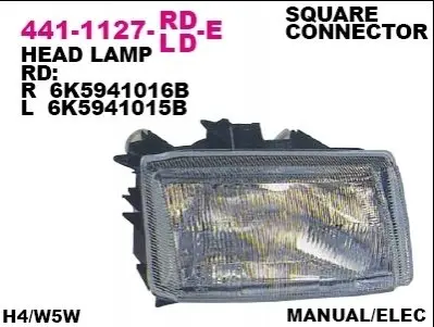 Фара передняя DEPO 441-1127L-LD-E