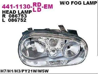 Фара передняя DEPO 441-1130L-LD-EM