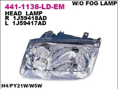 Фара передняя DEPO 441-1138R-LD-EM