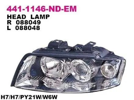 Фара передняя DEPO 441-1146R-ND-EM