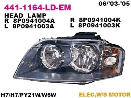 Основна фара DEPO 441-1164R-LD-EM Купити в Україні