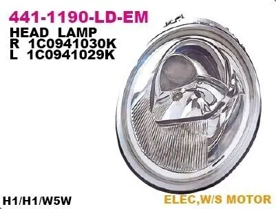 Фара передняя DEPO 441-1190L-LD-EM