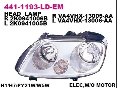 Фара передняя DEPO 441-1193R-LD-EM