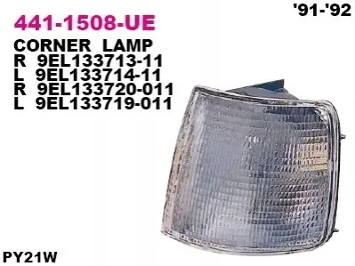 Лампа сигналу повороту переднього Лів (прозорий) VW PASSAT B3 02.88-10.93 DEPO 441-1508L-UE