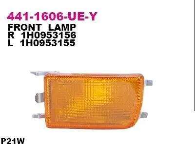 Лампа сигналу повороту переднього Лів (помаранч) VW GOLF III, VENTO 01.91-04.99 DEPO 441-1606L-UE-Y