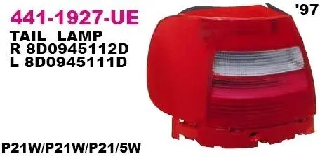 Фонарь задний DEPO 441-1927R-UE