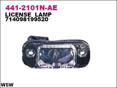 Підсвітка номерного знаку VW GOLF III 08.91-04.99 DEPO 4412101NAE Купити в Україні
