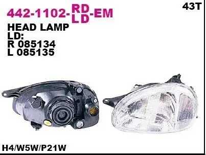 Фара автомобильная DEPO 4421102RLDEM